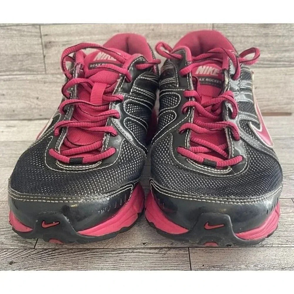 NIKE REAX ROCKET 2 Athletic Running Shoe Sneaker Black Pink US Women's Size 8 - Picture 2 of 12